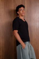Essential V Neck T Shirt Over Size