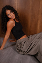 V Ribbed Tank Top