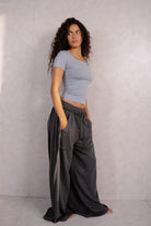 Relaxed Wide Leg Drawstring Pants