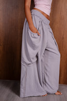 Relaxed Wide Leg Elastic Waist Pants