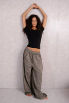 Relaxed Wide Leg Drawstring Pants