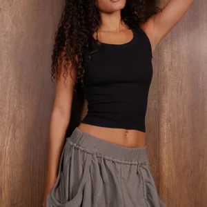 V Ribbed Tank Top